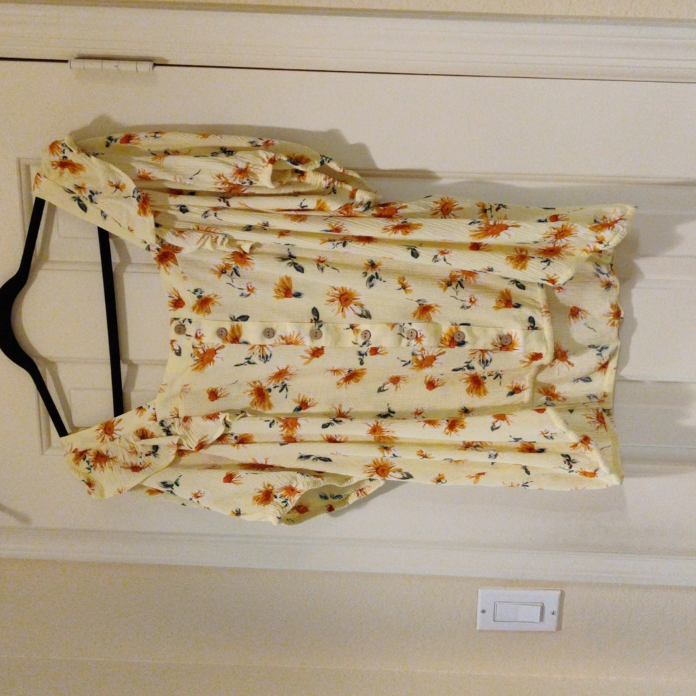 Maurices Sunflower Print Blouse size 2x